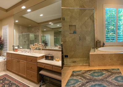 Upgraded bathroom cabinets